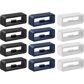 Band Keepers for Garmin Fenix 7S 6S 5S Plus/Vivoactive 5 3 / Forerunner 645 165 245 Music/Venu Sq/Vivomove Watch Band, 20mm Silicone Replacement Band Keeper Loop/Holder/Clips/Fastener