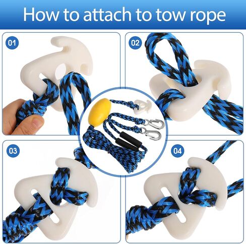 Heavy Duty Boat Tow Harness for Tubing Self Centering Boat Tow Rope with Stainless Steel Quick Connector for Boat Water Sport Water Ski Jet Ski Wakeboarding in Saudi Arabia