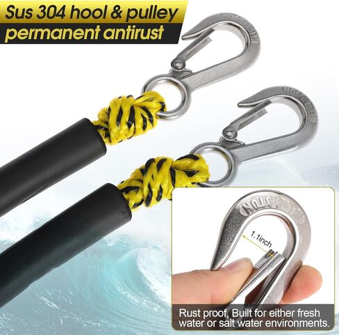 Heavy Duty Boat Tow Harness for Tubing Self Centering Boat Tow Rope with Stainless Steel Quick Connector for Boat Water Sport Water Ski Jet Ski Wakeboarding in Saudi Arabia