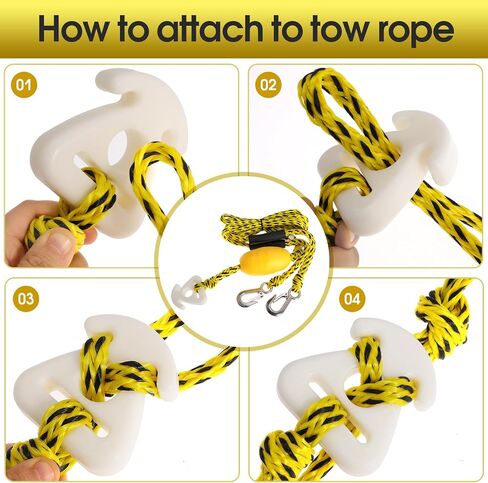 Heavy Duty Boat Tow Harness for Tubing Self Centering Boat Tow Rope with Stainless Steel Quick Connector for Boat Water Sport Water Ski Jet Ski Wakeboarding in Saudi Arabia
