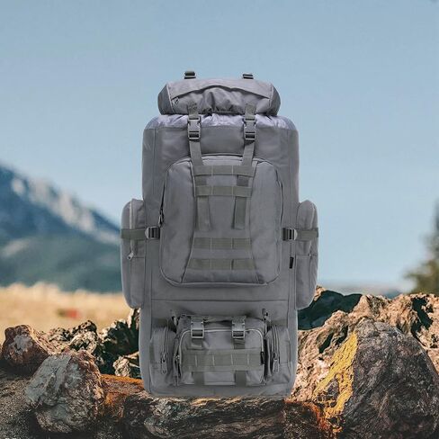 King'sGuard 100L Camping Hiking Backpack Molle Rucksack Military Camping Backpacking Daypack in Kuwait