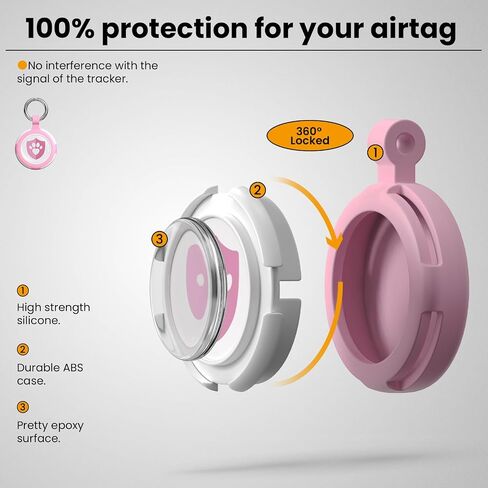 حامل AirTag مقاوم للماء لملحقات سلسلة مفاتيح Apple Air Tag Case باللون الأسود in Saudi Arabia