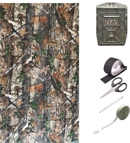 Deer Blind Window Curtain Hunting Blind Window Curtain 57" x 39" Universal Box Blind Curtain Kit with Magic Tape in Saudi Arabia