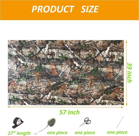 Deer Blind Window Curtain Hunting Blind Window Curtain 57" x 39" Universal Box Blind Curtain Kit with Magic Tape in Saudi Arabia