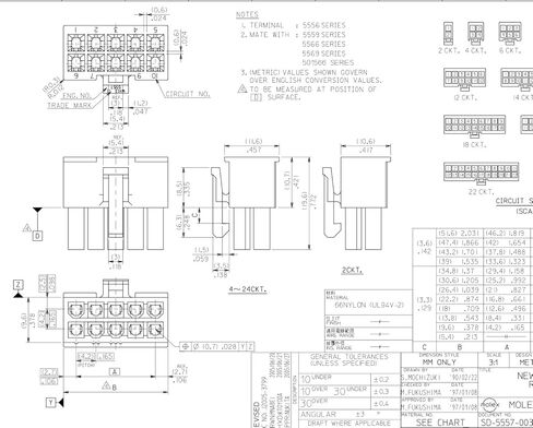 موليكس، 10 موصلات دائرة - 2 مجموعة كاملة - توصيل سلكي مع دبابيس - موليكس ميني فيت جونيور in Kuwait