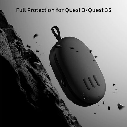 COOWPS Hard Carrying Case for Meta Quest 3S/Quest 3 Accessories, Fits Elite Strap, Portable Full Protection Bag for Travel and Home Storage, Grey in Saudi Arabia