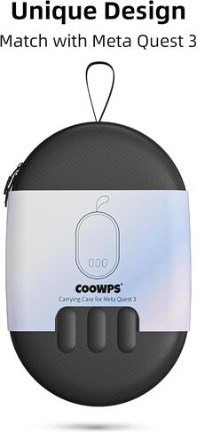 COOWPS Hard Carrying Case for Meta Quest 3S/Quest 3 Accessories, Fits Elite Strap, Portable Full Protection Bag for Travel and Home Storage, Grey in Saudi Arabia