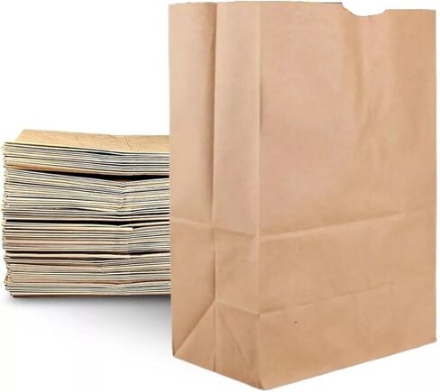 Large Heavy Duty Kraft Brown Paper Barrel Sack Bag, Grocery Bags,SOS Bags. 57 Lbs Basis Weight, 12 x 7 x 17-25/Pack in Saudi Arabia