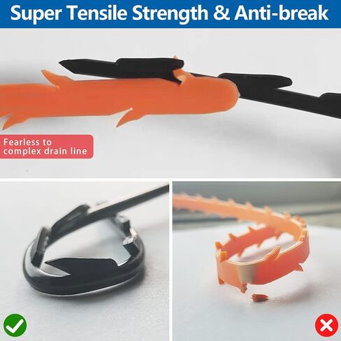 Drain Snake 30 Inch Hair Drain Clog Remover, Durable Nylon Sink Snake Drain Hair Removal Tool Hair Catcher for Unclogging Kitchen & Bathroom Sink, Bathtub, Shower Drain Hair Clogs (5 Pack) in Saudi Arabia