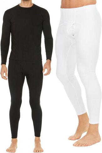 مجموعة Thermajohn Long Johns + قيعان مقاس L مجموعة سوداء قيعان بيضاء in Kuwait