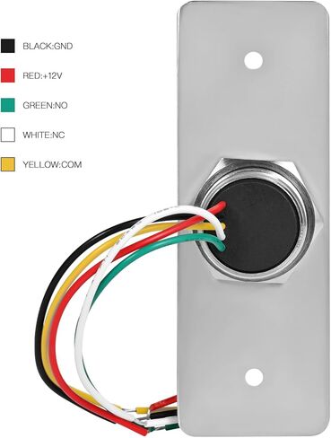 No-Touch Infrared Exit Button with Green LED, Indoor Stainless Steel Panel Access Control Switch, Featuring NC, COM, and NO Outputs – Perfect for Door Security and Convenience (SNT886-115X40 mm) in Saudi Arabia