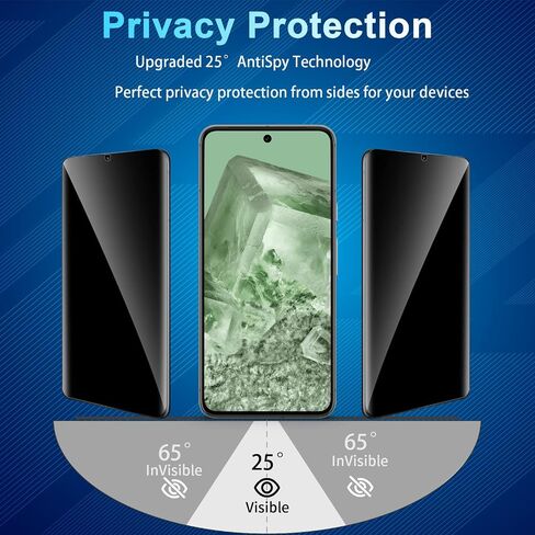 [عبوتان + عبوتان] واقي شاشة للخصوصية Pixel 9 Pro XL، عبوتان من الأفلام المقواة للخصوصية مع عبوتين من الزجاج المقسى لعدسة الكاميرا، وضوح عالي، خالٍ من الفقاعات، حماية ضد التجسس لواقي شاشة Google Pixel 9 Pro XL 5G in Saudi Arabia