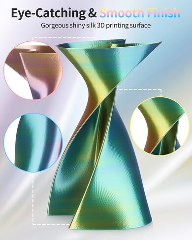 LANDU Silk Dual Color PLA Filament 1.75mm 1KG, 3D Printer Filament Dimensional Accuracy +/- 0.02mm, Coextrusion Filament PLA Shiny Filament Fits for Most FDM 3D Printers,1KG Spool (2.2lbs) Red Black in Kuwait