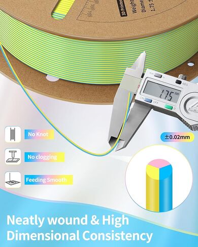 LANDU Silk Dual Color PLA Filament 1.75mm 1KG, 3D Printer Filament Dimensional Accuracy +/- 0.02mm, Coextrusion Filament PLA Shiny Filament Fits for Most FDM 3D Printers,1KG Spool (2.2lbs) Red Black in Kuwait