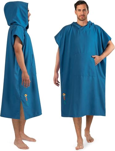 SUN CUBE Surf Poncho Changing Robe with Hood, Quick Dry Microfiber Wetsuit Changing Towel with Pocket for Surfing Men Women in Saudi Arabia