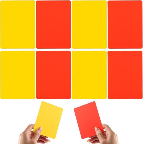 10pcs Referee Penalty Cards, Soccer Referee Red and Yellow Warning Card Professional Referee Cards Referee Accessories Kit for Basketball Football Soccer Sports Game in Saudi Arabia