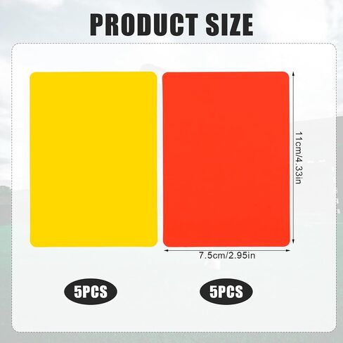 10pcs Referee Penalty Cards, Soccer Referee Red and Yellow Warning Card Professional Referee Cards Referee Accessories Kit for Basketball Football Soccer Sports Game in Saudi Arabia