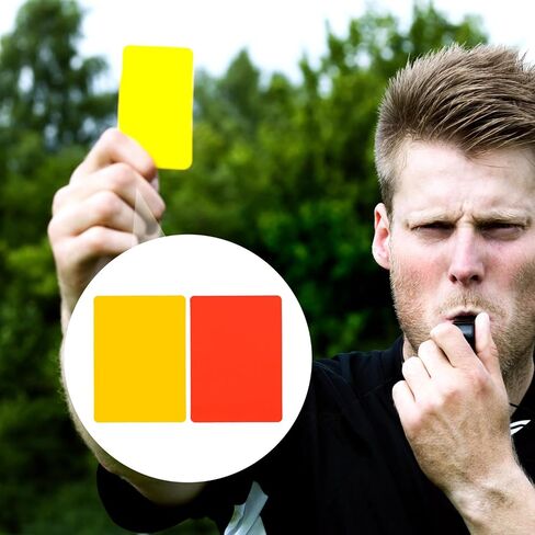 10pcs Referee Penalty Cards, Soccer Referee Red and Yellow Warning Card Professional Referee Cards Referee Accessories Kit for Basketball Football Soccer Sports Game in Saudi Arabia