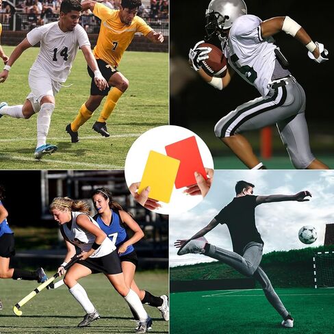 10pcs Referee Penalty Cards, Soccer Referee Red and Yellow Warning Card Professional Referee Cards Referee Accessories Kit for Basketball Football Soccer Sports Game in Saudi Arabia