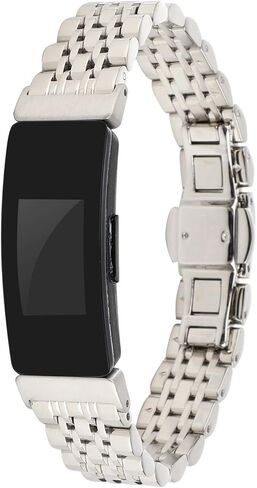 Chofit Metal Bracelet Compatible with Fitbit Inspire/Inspire HR/Inspire 2 Bands, Stainless Steel Replacement Strap Wristband Accessories for Inspire Tracker for Women (Silver-Gold) in Saudi Arabia