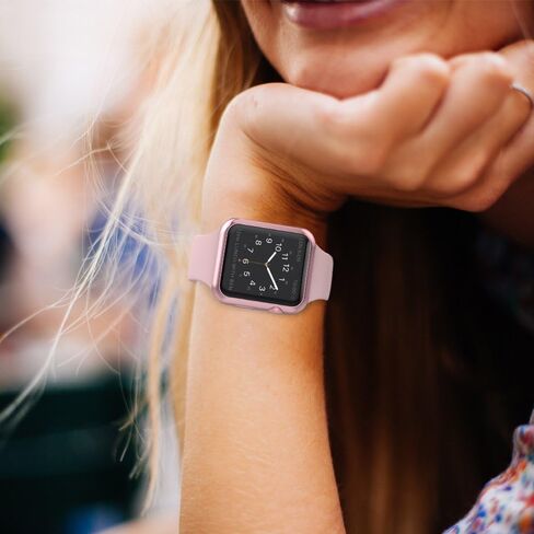 حافظة ظهر ناعمة من Simpeak مكونة من 5 قطع متوافقة مع Apple Watch 41mm Series 9 Series 8 Series 7، نحيفة، شفافة، أسود، وردي وردي، ذهبي وردي، فضي، بدون شاشة (41 مم) in Kuwait