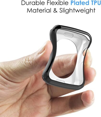 حافظة ظهر ناعمة من Simpeak مكونة من 5 قطع متوافقة مع Apple Watch 41mm Series 9 Series 8 Series 7، نحيفة، شفافة، أسود، وردي وردي، ذهبي وردي، فضي، بدون شاشة (41 مم) in Kuwait