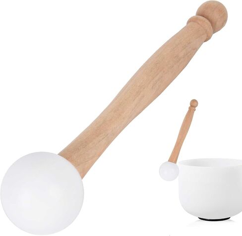 Singing Bowl Mallet, Crystal Singing Bowl Mallet, Meditation Sound Bowl Mallet with Wooden Handle, Rubber Ball Striker Mallet for Buddhist Meditation Yoga Chime in Saudi Arabia