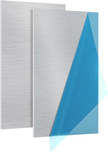 2 قطعة 7 × 14 × 1/4 (0.24 بوصة) لوحة ألومنيوم من صفائح الألومنيوم المعدنية 6061 لوحة معدنية من الألومنيوم مغطاة بطبقة واقية، مصقولة بدقة ومزيلة للأزيز in Kuwait