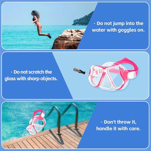 نظارات السباحة Freela مع غطاء الأنف نظارات السباحة للكبار 180 درجة رؤية واضحة قناع الغطس والغوص لشاطئ حمام السباحة in Kuwait