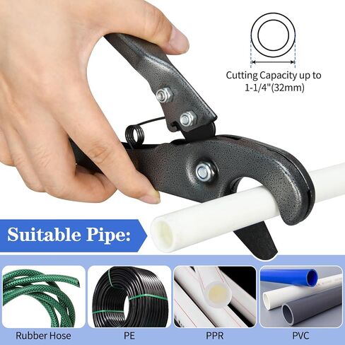 PEX Cinch Clamp Tool Kit, Including 30pcs 1/2" PPSU PEX Fittings, 70pcs 1/2" PEX Cinch Clamps, 10pcs 3/4" PEX Cinch Clamps, 1pcs PEX Pipe Clamp Cinch Tool and 1pcs Pipe Cutter in Kuwait