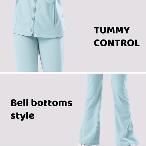 Girl's Flare Leggings High Waisted Bootcut Yoga Pants Kids Dance Bell Bottoms Leggings in Saudi Arabia