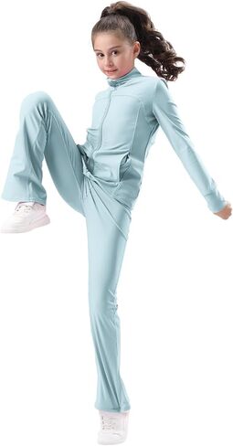 Girl's Flare Leggings High Waisted Bootcut Yoga Pants Kids Dance Bell Bottoms Leggings in Saudi Arabia