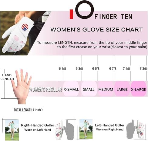 Amy Sport Women's Golf Gloves Left Hand Right with Ball Marker Value 2 Pack, All Weather Grip Rain Soft Leather Pink Size Small Medium Large XL in Saudi Arabia
