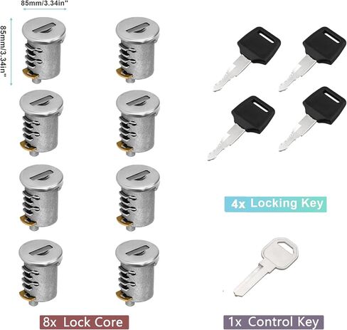 4 Pack Lock Cores for Yakima SKS Car Roof Rack System Components, Lock Cylinders Compatible with Yakima Roof Rack Locks, Universal for All Yakima Lockable Accessories in Saudi Arabia