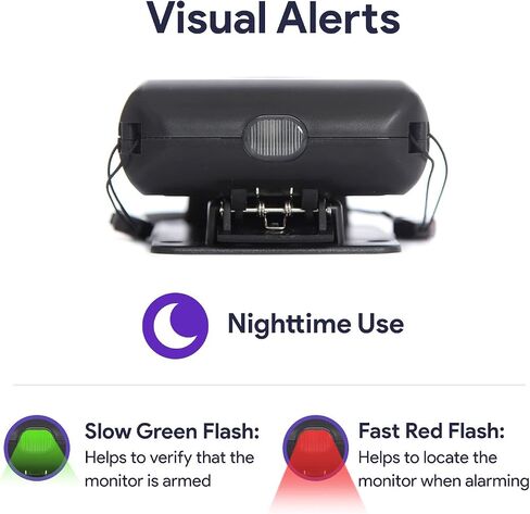 Bed Alarm for Elderly Dementia Patients, Sensor, Magnet, Nurse Bell -Chair and Bed Alarm and Fall Prevention for Elderly - Fall Alert Devices for Elderly - Chair Alarm Includes 9V Battery in Kuwait