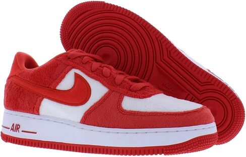Nike Air Force 1 Big Kids' Shoes (FZ3552-612, Fire Red/White/Pink Foam/Light Crimson) in Saudi Arabia