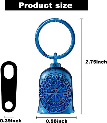 Motorcycle Viking Bell - Motorcycle Angel Bell for Men and Women, Motorcycle Accessories (Black Silver) in Kuwait