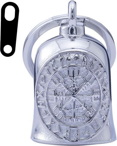 Motorcycle Viking Bell - Motorcycle Angel Bell for Men and Women, Motorcycle Accessories (Black Silver) in Kuwait