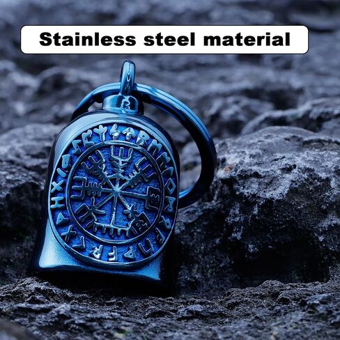 Motorcycle Viking Bell - Motorcycle Angel Bell for Men and Women, Motorcycle Accessories (Black Silver) in Kuwait