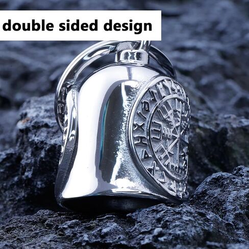 Motorcycle Viking Bell - Motorcycle Angel Bell for Men and Women, Motorcycle Accessories (Black Silver) in Kuwait