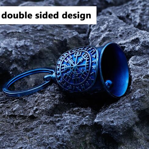 Motorcycle Viking Bell - Motorcycle Angel Bell for Men and Women, Motorcycle Accessories (Black Silver) in Kuwait