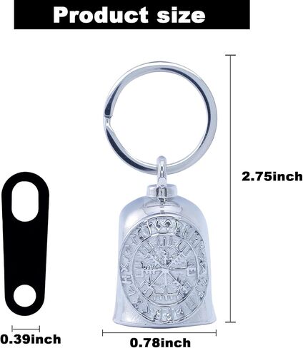Motorcycle Viking Bell - Motorcycle Angel Bell for Men and Women, Motorcycle Accessories (Black Silver) in Kuwait
