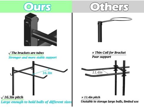 حامل كرة التمرين - حامل كرة طبية لتخزين سجادة اليوجا لكرة اليوجا مقاس 85 سم، حامل كرة ثبات منظم كرة المرآب لصالة الألعاب الرياضية المنزلية in Kuwait