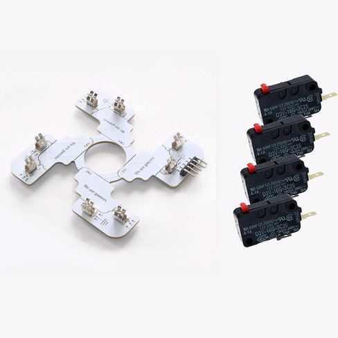 Replaced JLF PCB for Sanwa TP-MA PCB Board With 4pcs D3V .187" Microswitches Hot Swap Joystick Board for OTTO DIY V2 V5 Kit (Black with 4pcs D3V switches) in Saudi Arabia