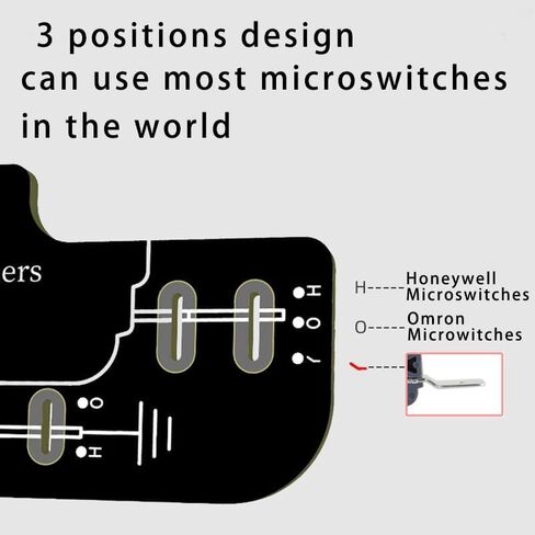Replaced JLF PCB for Sanwa TP-MA PCB Board With 4pcs D3V .187" Microswitches Hot Swap Joystick Board for OTTO DIY V2 V5 Kit (Black with 4pcs D3V switches) in Saudi Arabia