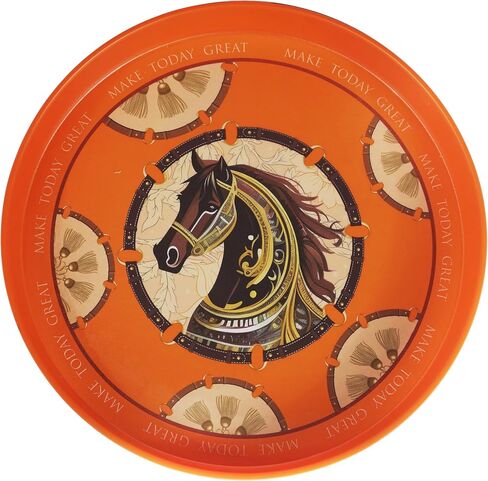 Multifunctional Tray, Service Tray, Commercial Serving Tray, Round Tray for Candles, Breakfast in Bed (Black) in Saudi Arabia