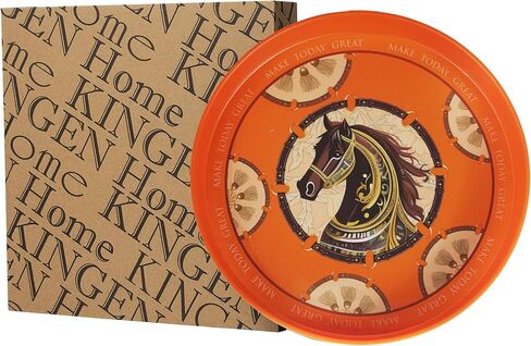 Multifunctional Tray, Service Tray, Commercial Serving Tray, Round Tray for Candles, Breakfast in Bed (Black) in Saudi Arabia