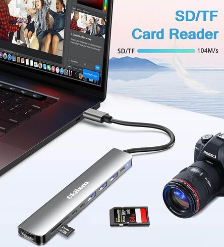 محول USB C Hub HDMI، 4 في 1 USB C إلى HDMI Hub مع 100W PD، USB 3.0/2.0، USB C Dongle لأجهزة MacBook Air/Pro، iPad Pro، Mac، Dell/Acer/HP/ASUS/Steam Deck/ روج علي in Kuwait