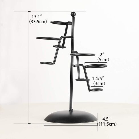 Artliving Black Iron Ice Cream Cone Holder Stand With Base 3 Holes to Display Snow Cones Sushi Hand Rolls Popcorn Candy French Fries Sweets Savory in Saudi Arabia