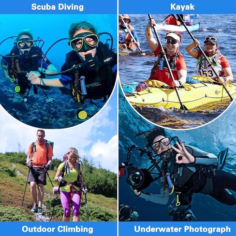 Scuba Diving Lanyard, Heavy Duty Stainless Steel Spring Coiled Lanyard with Quick Release Buckle - 2 Pack in Saudi Arabia
